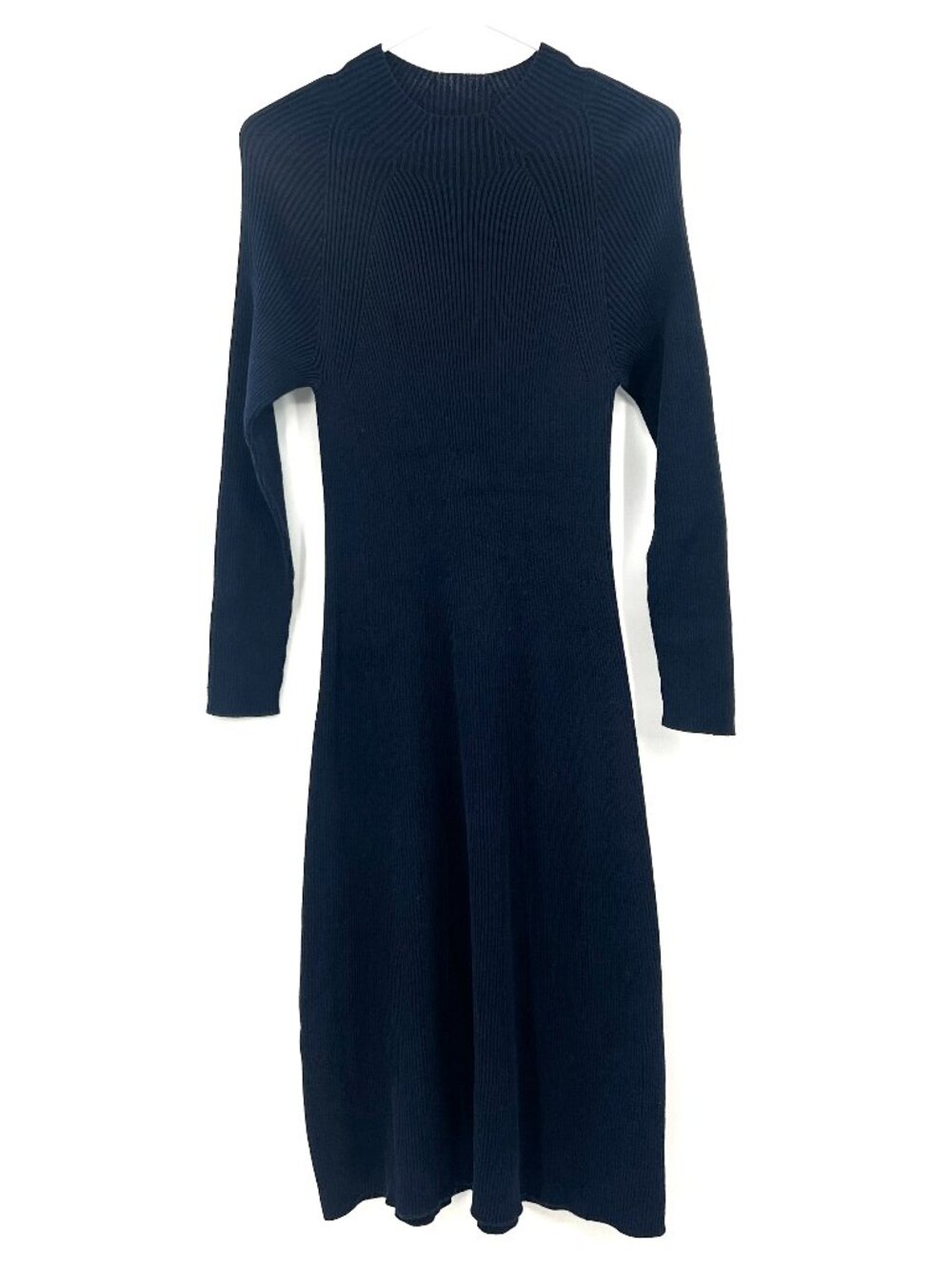 Boden 100% Cotton Ribbed Navy Maxi Length Sweater Dress Women's 8 P